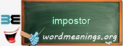 WordMeaning blackboard for impostor